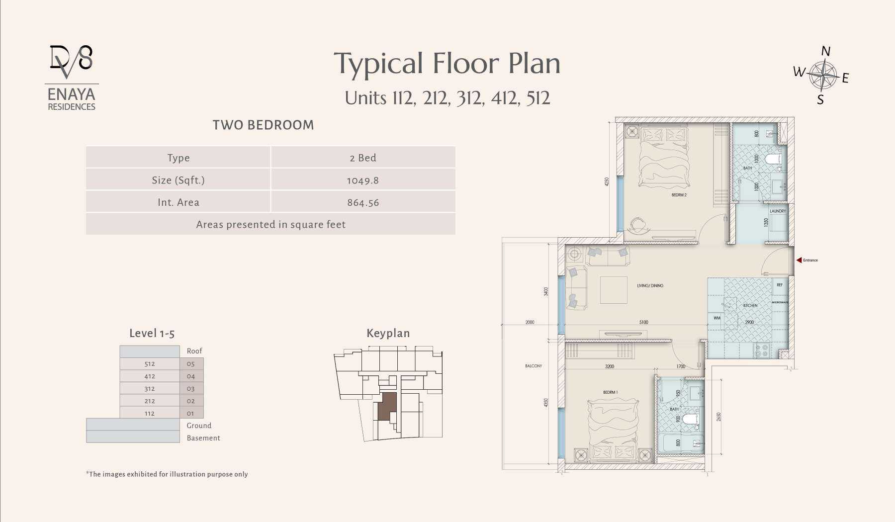 Units 112,212,312,412,512